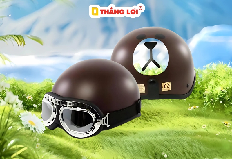 Nón bảo hiểm gấu brown