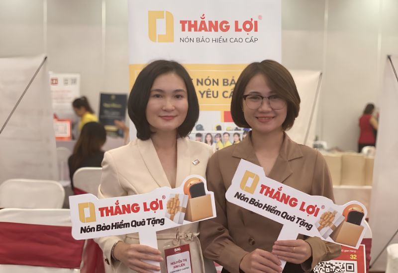 Xưởng sản xuất nón bảo hiểm trẻ em in logo Thắng Lợi uy tín