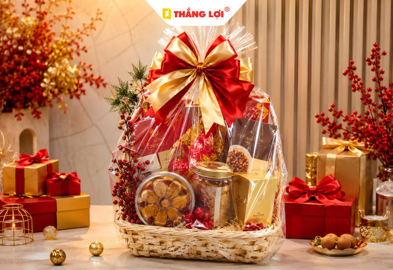 Giỏ quà bánh trà cà phê mừng khai trương ý nghĩa, thiết thực