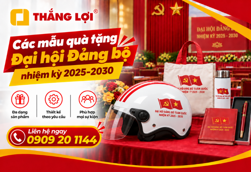 Quà tặng Đại hội Đảng bộ nhiệm kỳ 2025-2030 phổ biến và ý nghĩa 