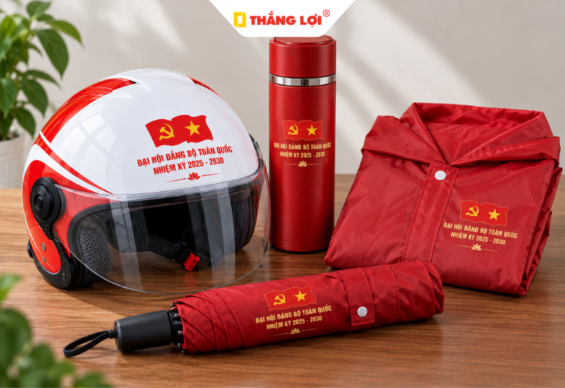 Kinh nghiệm đặt quà tặng Đại hội Đảng in logo đúng tiến độ