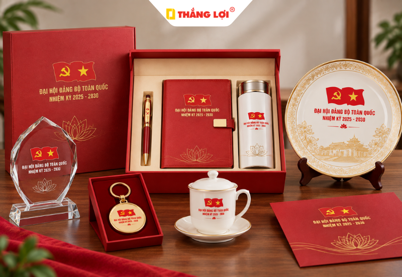 Quà lưu niệm Đại hội Đảng bộ truyền thống và trang trọng