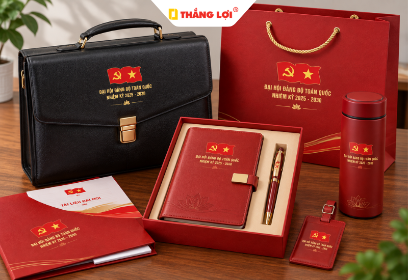 Quà tặng Đại hội Đảng nhóm vật phẩm văn phòng và công tác