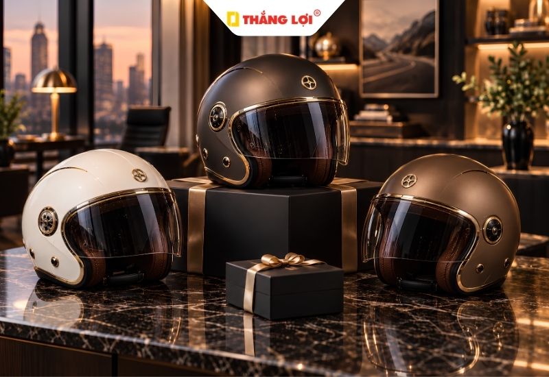 Đặt nón bảo hiểm làm quà tặng khách hàng VIP tại Thắng Lợi