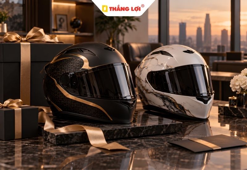 Nón bảo hiểm thiết kế riêng làm quà tặng khách hàng VIP