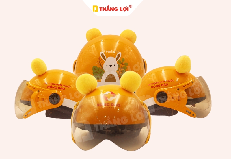 Nón bảo hiểm trẻ em có kính Hồng Đào WATERWAP