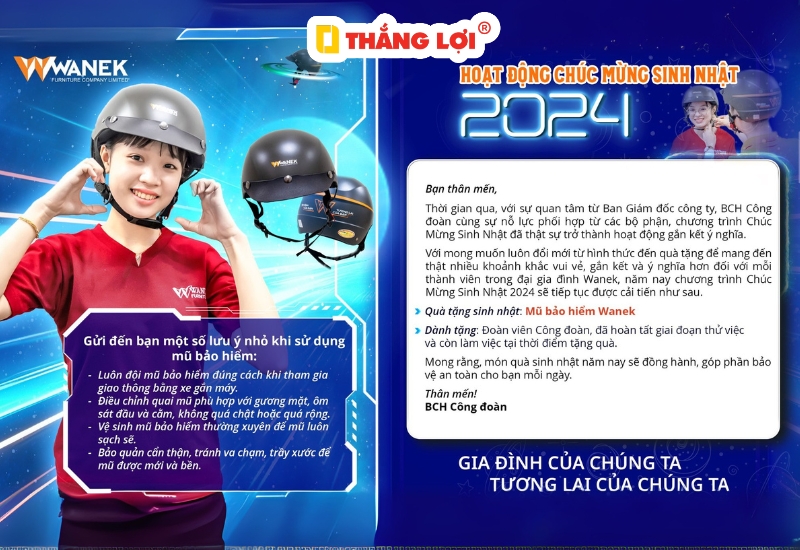 Wanek và câu chuyện tặng nón bảo hiểm cho khách hàng