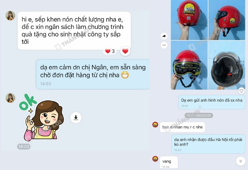 Khách hàng tại hà nội nói gì về nón bảo hiểm Thắng Lợi?