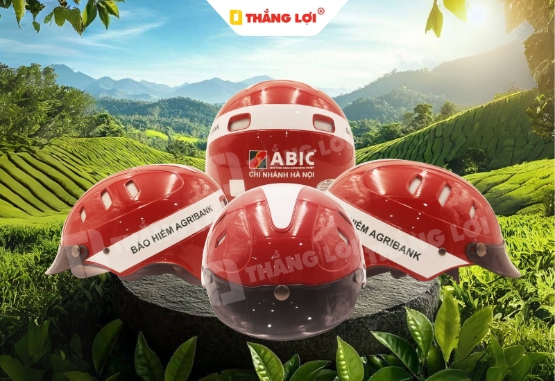 Nón bảo hiểm ABIC chi nhánh Hà Nội màu đỏ