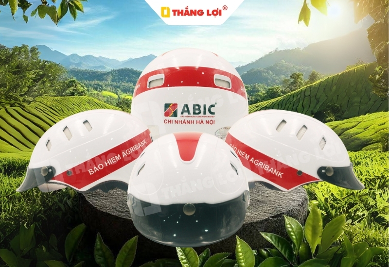 Nón bảo hiểm ABIC chi nhánh Hà Nội màu trắng