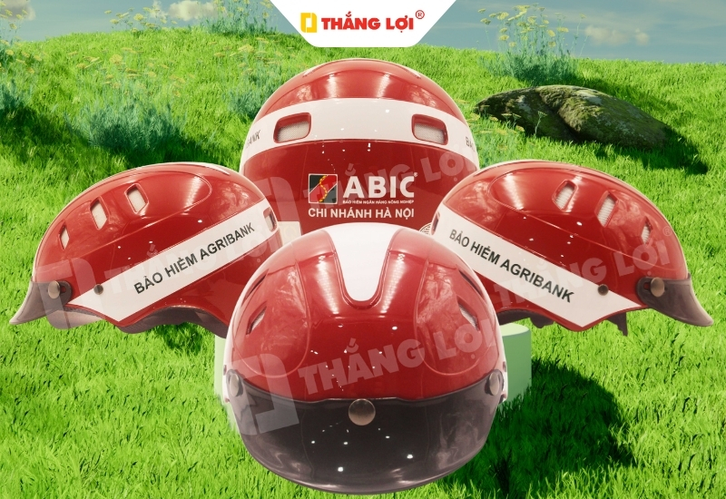 Sản xuất nón bảo hiểm cho chi nhánh Agribank tại Hà Nội