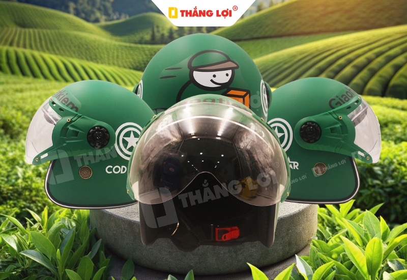 Mũ bảo hiểm nửa đầu Giao hàng tiết kiệm 3 phần 4