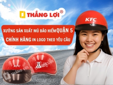 Xưởng sản xuất mũ bảo hiểm quận 5 in logo theo yêu cầu