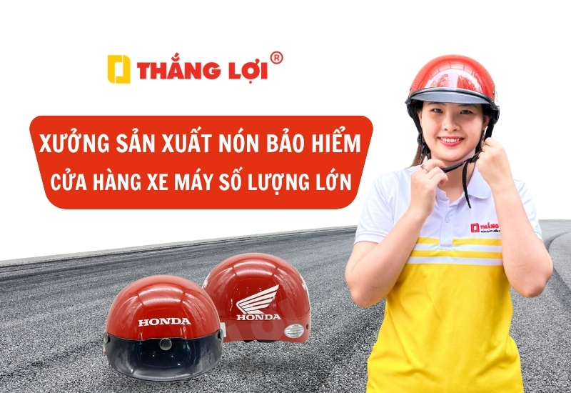 Xưởng sản xuất nón bảo hiểm cửa hàng xe máy số lượng lớn