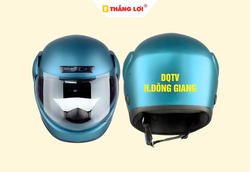 Mẫu mũ bảo hiểm dân quân thường trực huyện Đông Giang