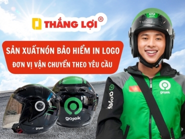 Mẫu nón bảo hiểm in logo đơn vị vận chuyển theo yêu cầu