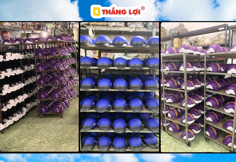 Công ty sản xuất nón bảo hiểm ngân hàng in logo theo yêu cầu