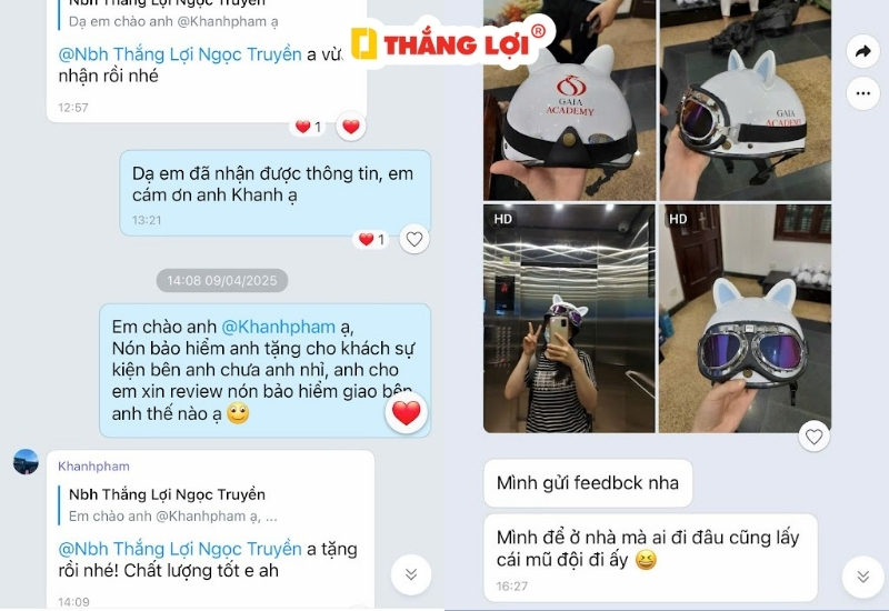 Đánh giá của khách hàng khi làm nón bảo hiểm tại xưởng sản xuất nón bảo hiểm Thắng Lợi