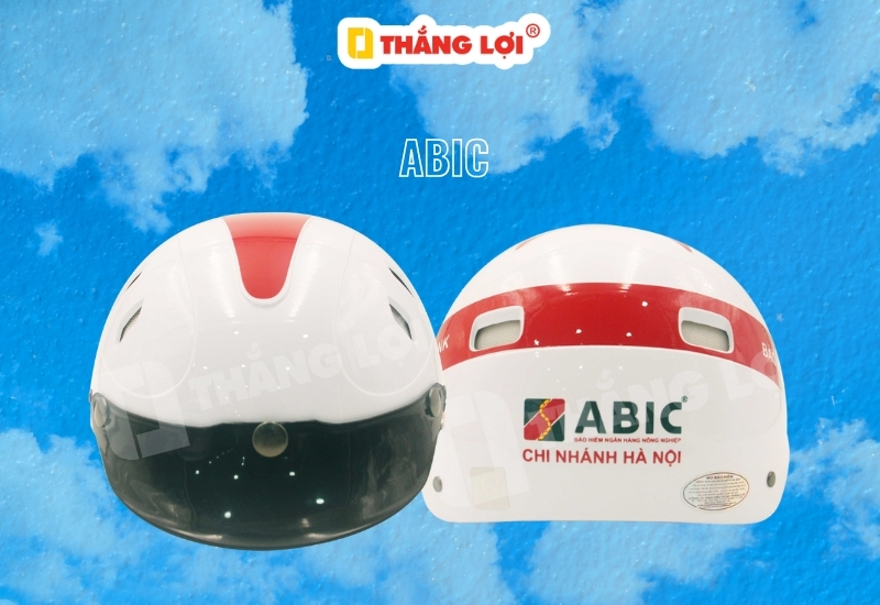 Nón bảo hiểm ngân hàng ABIC chi nhánh hà nội màu trắng
