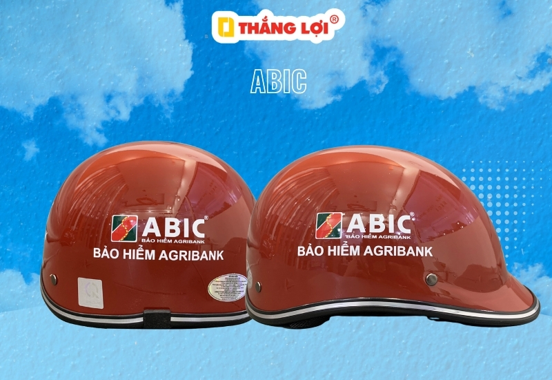 Nón bảo hiểm ngân hàng ABIC màu đỏ