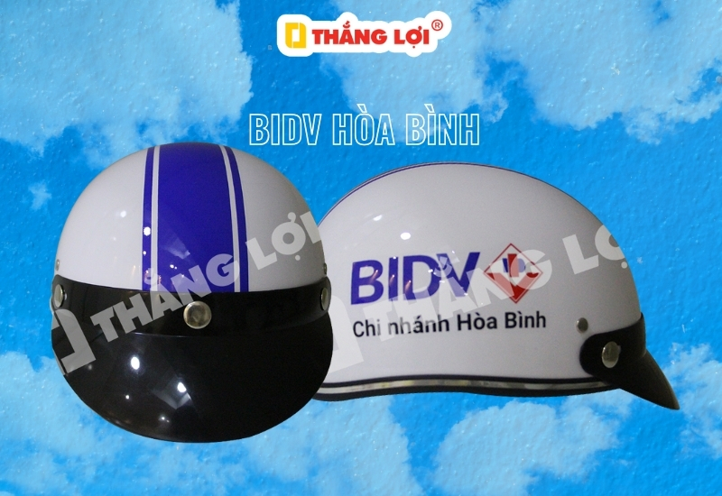 Nón bảo hiểm ngân hàng BIDV chi nhánh hòa bình