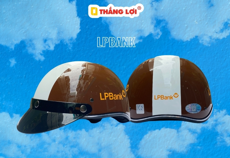 Nón bảo hiểm ngân hàng LP Bank màu nâu