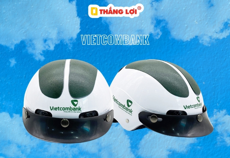 Nón bảo hiểm ngân hàng Vietcombank