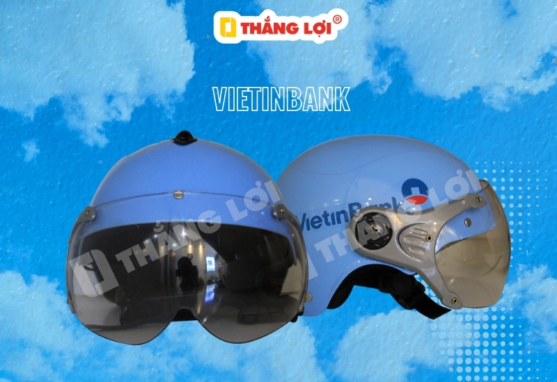 Nón bảo hiểm ngân hàng Vietinbank có kính