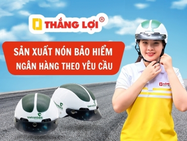 Sản xuất nón bảo hiểm ngân hàng in logo theo yêu cầu giá rẻ
