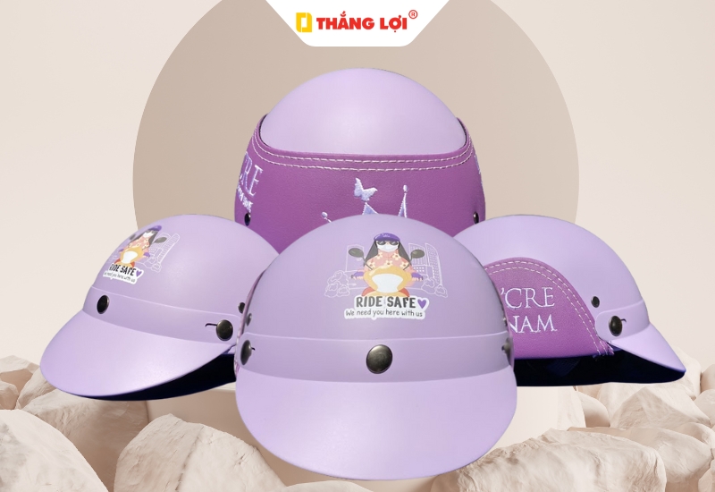 Nón bảo hiểm quà tặng mỹ phẩm Lro'cre