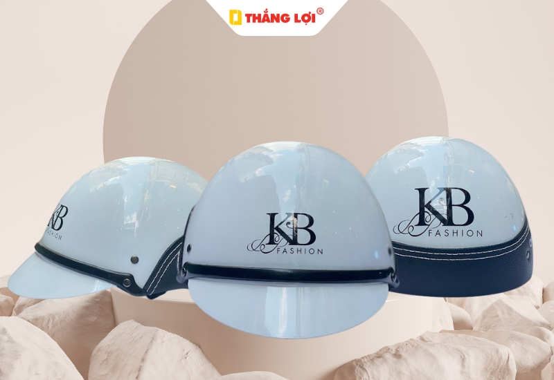 Nón bảo hiểm quà tặng thời trang KB Fashion màu trắng