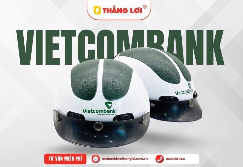 Sản xuất nón bảo hiệm quận 4 cho ngân hàng vietcombank