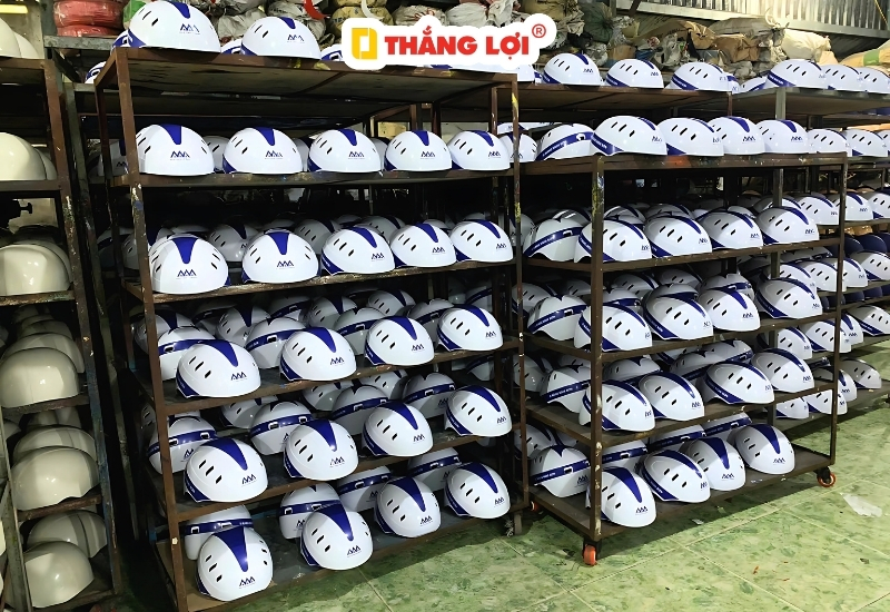 Địa chỉ sản xuất nón bảo hiểm in logo tiệm vàng