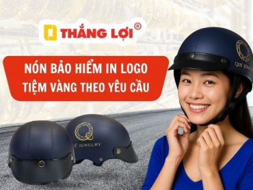 Mẫu nón bảo hiểm tiệm vàng in logo theo yêu cầu