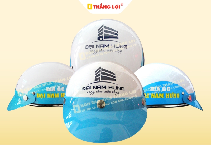 Nón bảo hiểm nửa đầu quà tặng Địa ốc Địa Nam Hưng