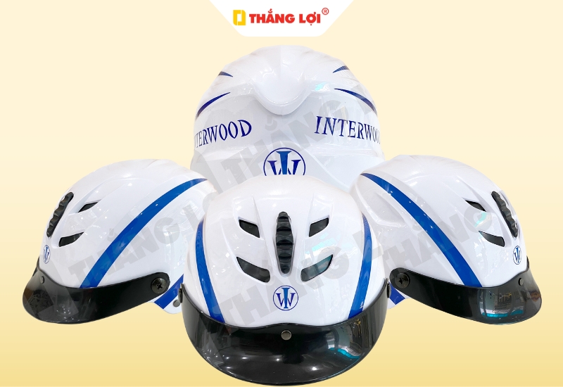 Nón bảo hiểm nửa đầu quà tặng thương hiệu Interwood