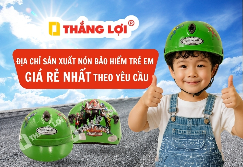 Địa chỉ sản xuất nón bảo hiểm trẻ em GIÁ RẺ theo yêu cầu