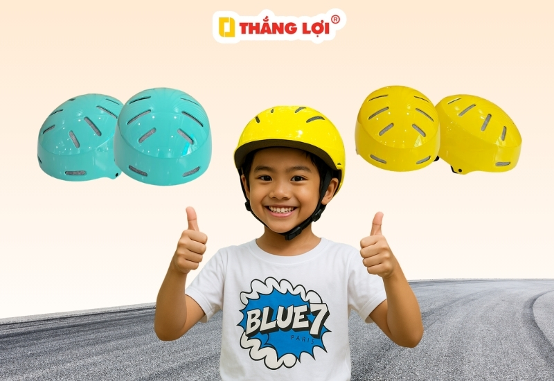 Thắng Lợi sản xuất nón bảo hiểm trẻ em thể thao