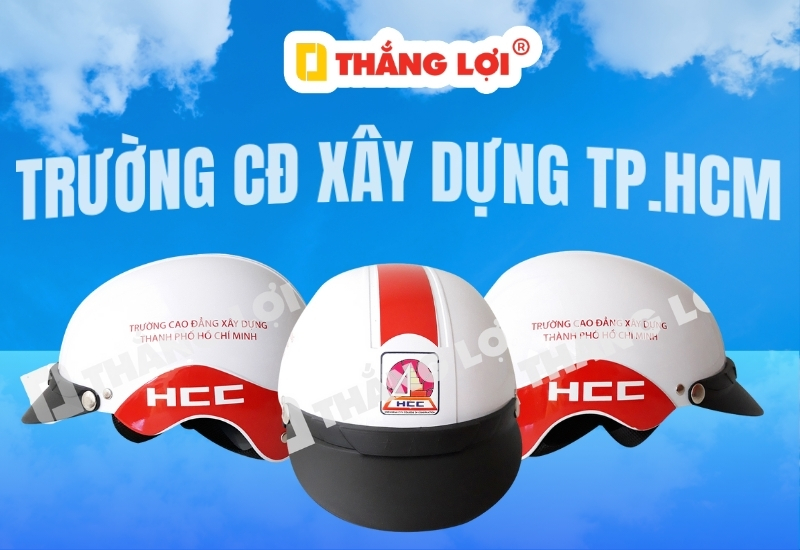 Sản xuất nón bảo hiểm trường cao đẳng xây dựng tphcm
