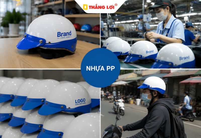 Nón bảo hiểm nhựa PP là giải pháp tặng quà số lượng lớn