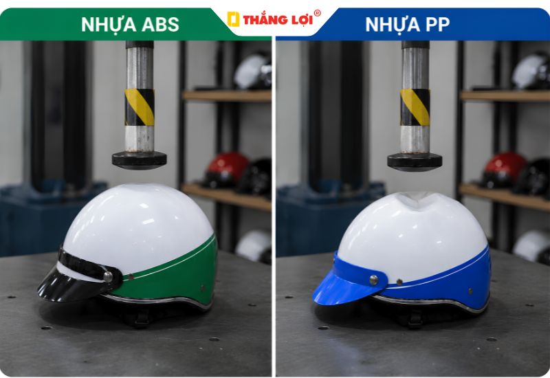 Mũ bảo hiểm nhựa ABS chịu va đập tốt không lo nứt vỡ