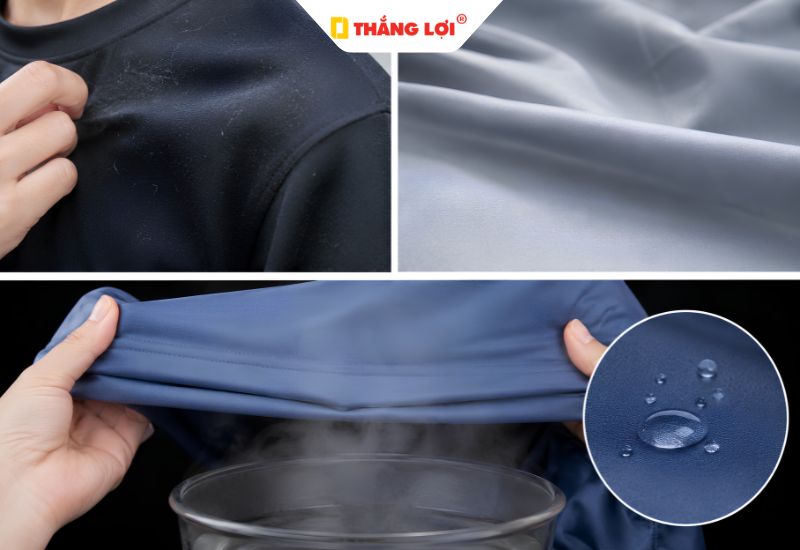 Nhược điểm của vải polyester là rất nóng và hút mồ hôi kém