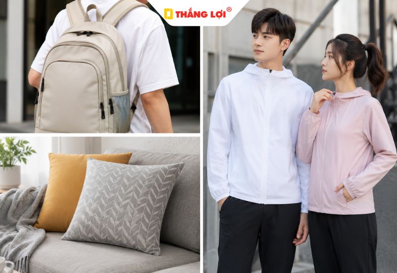 Vải polyester thường dùng may quần áo và đồ dùng hàng ngày
