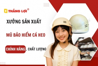 Xưởng sản xuất mũ bảo hiểm cá heo CHÍNH HÃNG, đạt chuẩn